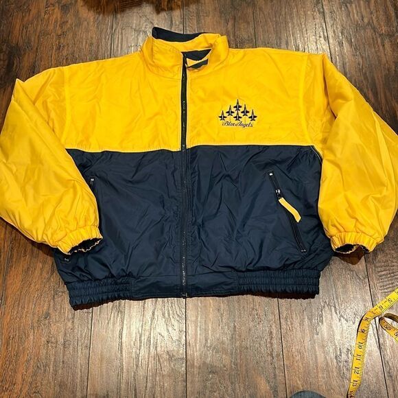 Vintage Blue Angels Windbreaker Adult Extra Large Blue Reversible 90s Men’s GUC
